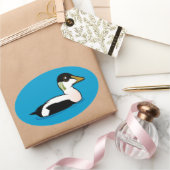 Birdorable Common Eider Ovale Sticker (Geschenken)
