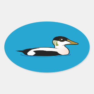 Birdorable Common Eider Ovale Sticker