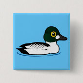 Birdorable Common Goldeneye Vierkante Button 5,1 Cm (Voorkant)