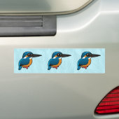 Birdorable Common Kingfisher Bumpersticker (Op auto)