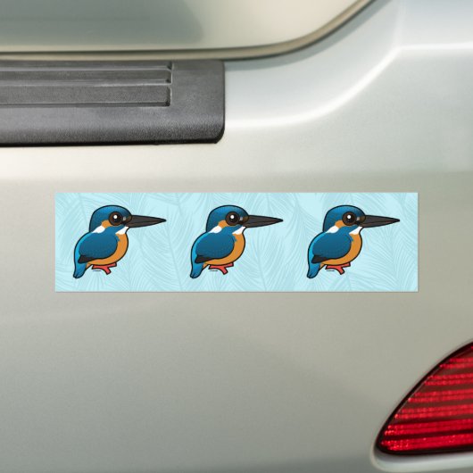 Birdorable Common Kingfisher Bumpersticker (Op auto)