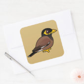 Birdorable Common Mina Vierkante Sticker (Envelop)