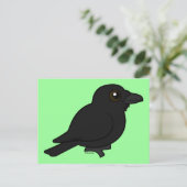 Birdorable Common Raven Briefkaart (Staand voorkant)