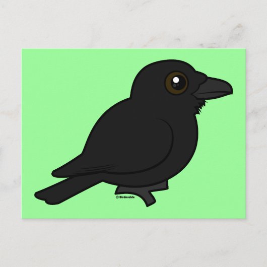Birdorable Common Raven Briefkaart (Voorkant)