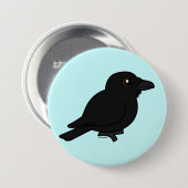 Birdorable Common Raven Ronde Button 7,6 Cm (Voorkant /achterkant)