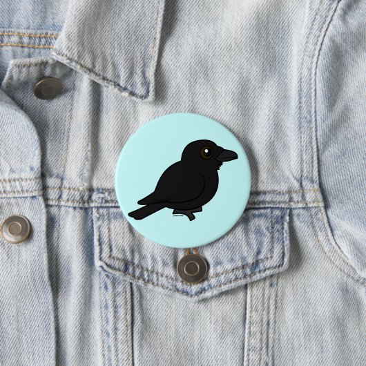 Birdorable Common Raven Ronde Button 7,6 Cm (In situ)