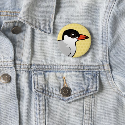 Birdorable Common Tern Ronde Button 5,7 Cm (In situ)