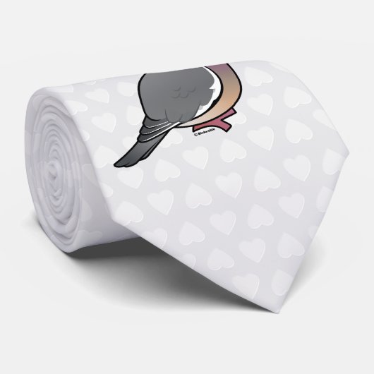 Birdorable Common Wood Pigeon Stropdas (Opgerold)