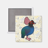 Birdorable Crested Partridge Magneet (Voorkant / Achterkant)