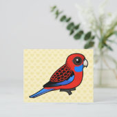 Birdorable Crimson Rosella Briefkaart (Staand voorkant)
