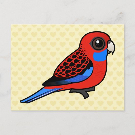 Birdorable Crimson Rosella Briefkaart (Voorkant)