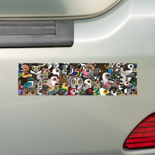 Birdorable Crowd Bumpersticker (Op auto)