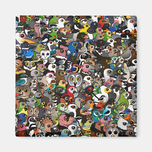 Birdorable Crowd Magneet (Voorkant)