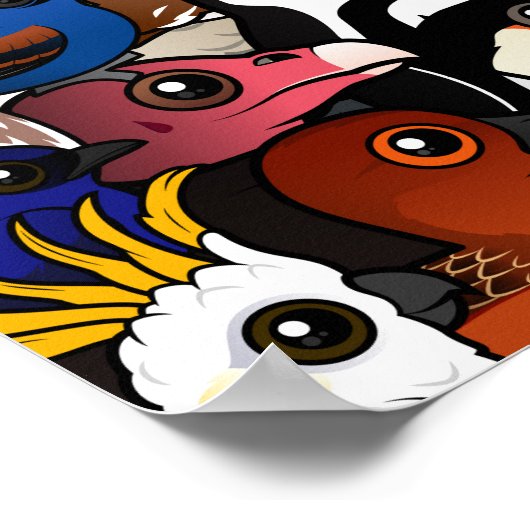 Birdorable Crowd Poster (Hoek)