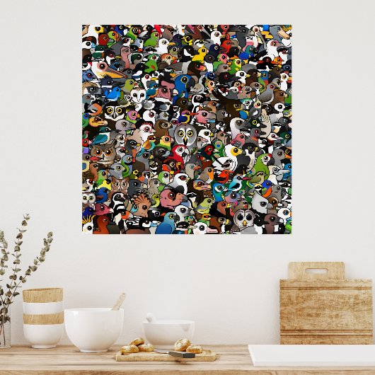 Birdorable Crowd Poster (Keuken)