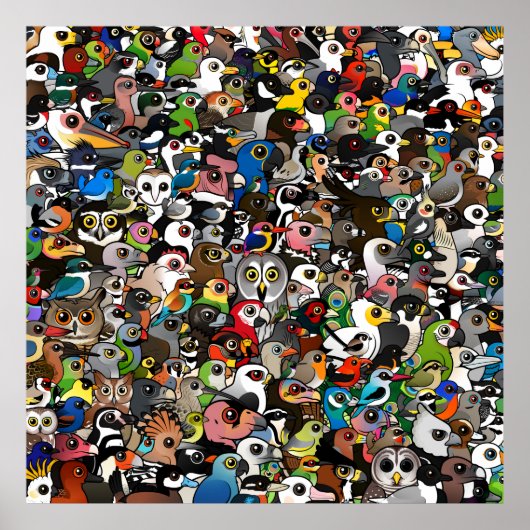 Birdorable Crowd Poster (Voorkant)