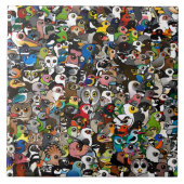 Birdorable Crowd Tegeltje (Voorkant)