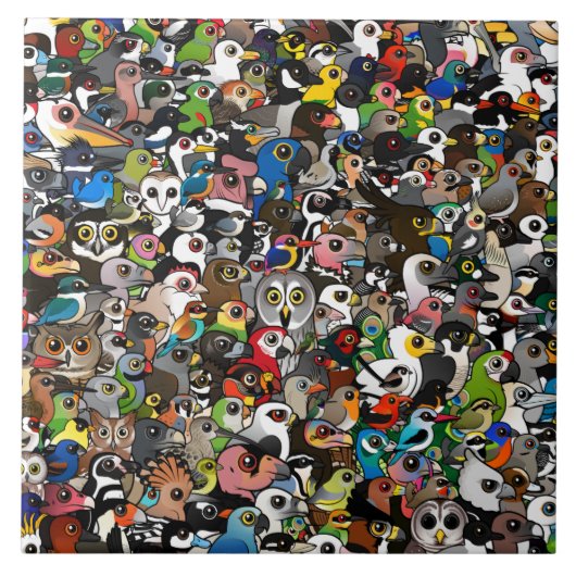 Birdorable Crowd Tegeltje (Voorkant)