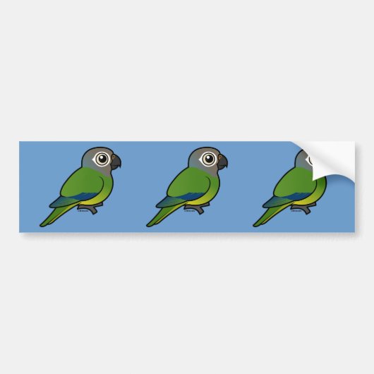 Birdorable Dusky Conure Bumpersticker (Voorkant)