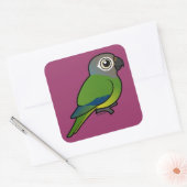 Birdorable Dusky-headed Conure Vierkante Sticker (Envelop)