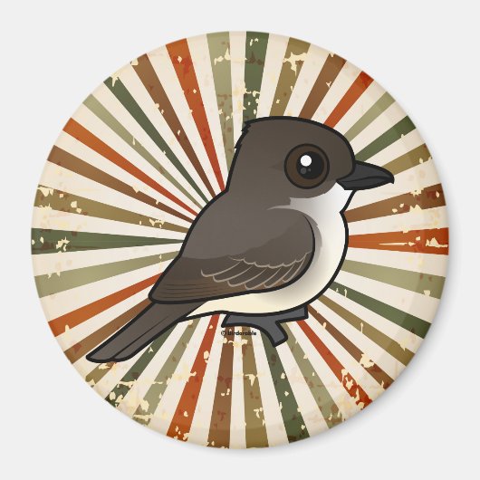 Birdorable Eastern Phoebe Magneet (Voorkant)