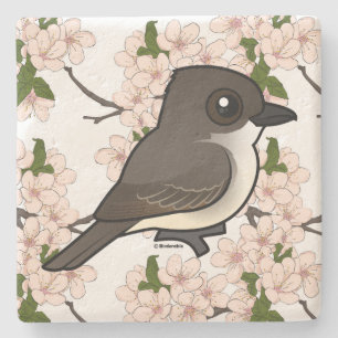 Birdorable Eastern Phoebe Stenen Onderzetter