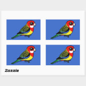 Birdorable Eastern Rosella Rechthoekige Sticker (Vel)