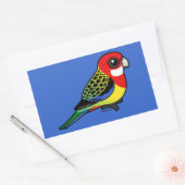 Birdorable Eastern Rosella Rechthoekige Sticker (Envelop)