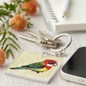Birdorable Eastern Rosella Sleutelhanger (Voorkant Rechts)