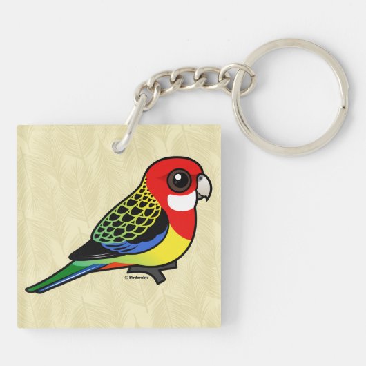 Birdorable Eastern Rosella Sleutelhanger (Achterkant)