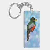 Birdorable Elegant Trogon Sleutelhanger (Voorkant Links)