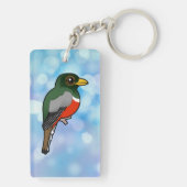 Birdorable Elegant Trogon Sleutelhanger (achterkant)