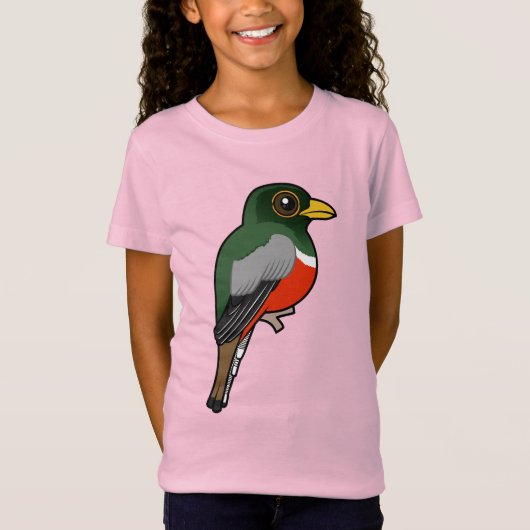 Birdorable Elegant Trogon T-shirt (Voorkant)