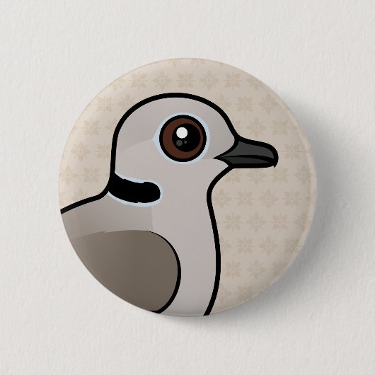 Birdorable Eurasian Collared Dove Ronde Button 5,7 Cm (Voorkant)