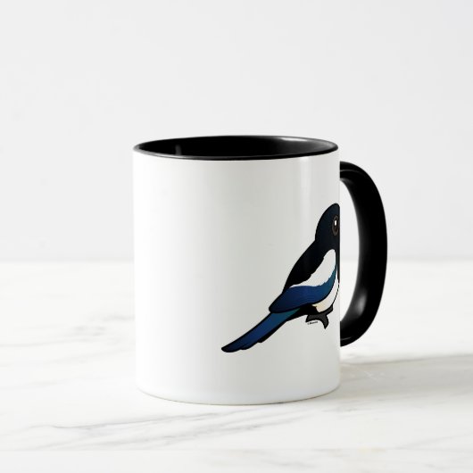 Birdorable Eurasian Magpie Mok (Voorkant rechts)