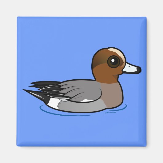Birdorable Euraziatische Wigeon Magneet (Voorkant)