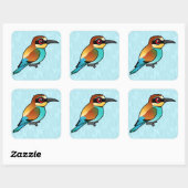 Birdorable European Bee-eater Vierkante Sticker (Vel)