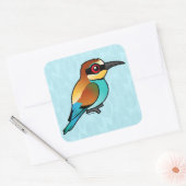Birdorable European Bee-eater Vierkante Sticker (Envelop)