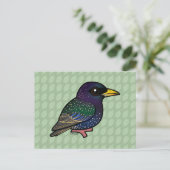 Birdorable European Starling Briefkaart (Staand voorkant)