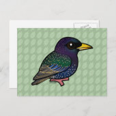 Birdorable European Starling Briefkaart (Voorkant / Achterkant)