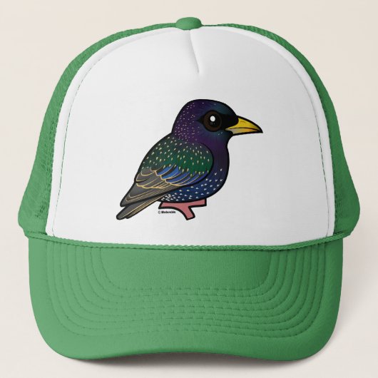 Birdorable European Starling Trucker Pet (Voorkant)
