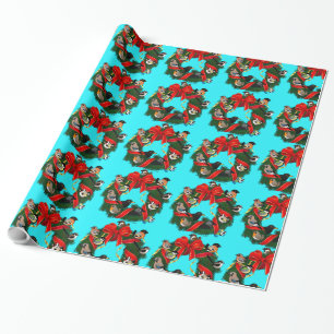 Birdorable Europese Tuin Vogels Kerst Krans Cadeaupapier