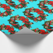 Birdorable Europese Tuin Vogels Kerst Krans Cadeaupapier (Hoek)