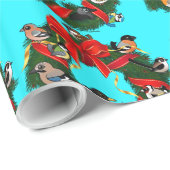 Birdorable Europese Tuin Vogels Kerst Krans Cadeaupapier (Rol Hoek)