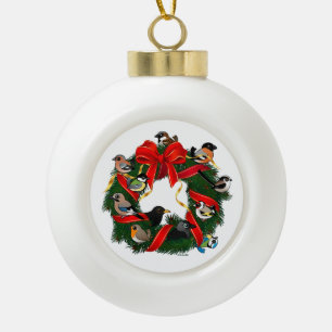Birdorable Europese Tuin Vogels Kerst Krans Keramische Bal Ornament