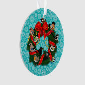Birdorable Europese Tuin Vogels Kerst Krans Ornament (voorkant)