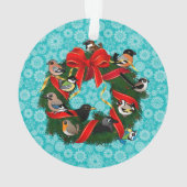 Birdorable Europese Tuin Vogels Kerst Krans Ornament (achterkant)