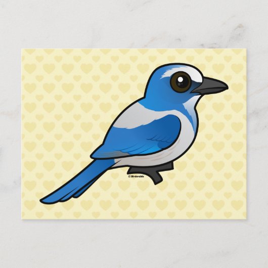 Birdorable Florida Scrub-Jay Briefkaart (Voorkant)