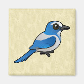 Birdorable Florida Scrub-Jay Magneet (Voorkant)