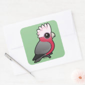 Birdorable Galah Vierkante Sticker (Envelop)